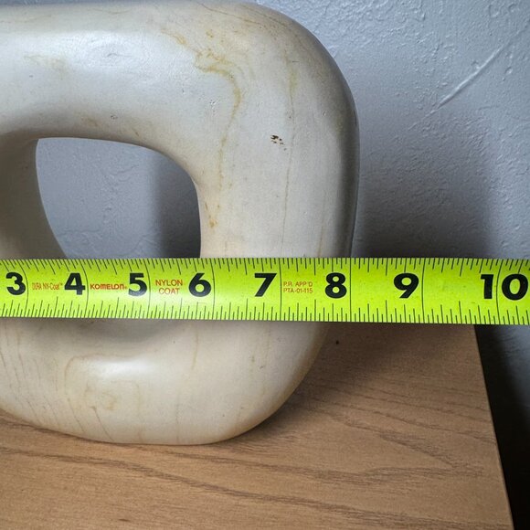 Threshold designed with Studio McGee Modern Teak Wood Sculpture White NEW‎ - Picture 8 of 9